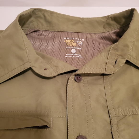 Mountain Hardware Hiking Shirt Mens Size Large Green - Picture 2 of 4